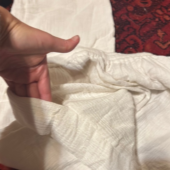 White Textured Pants - Picture 2 of 3